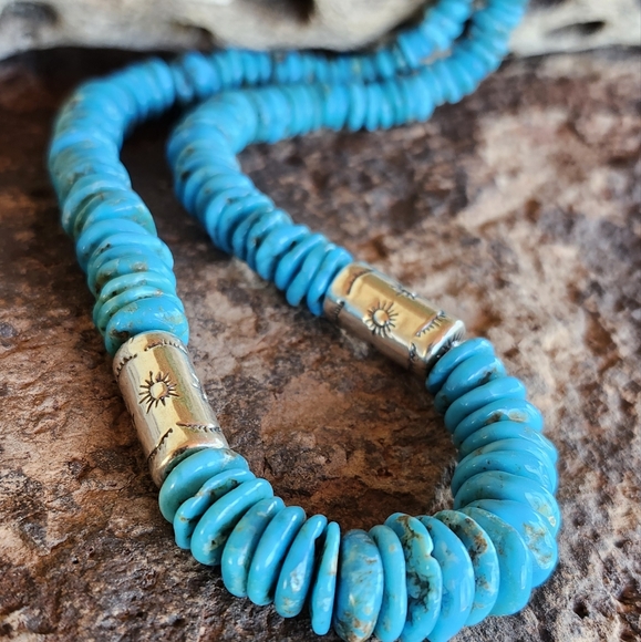 Jewelry - Sterling Silver Genuine Turquoise Necklace